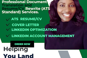 translate and rewrite your resume and documents