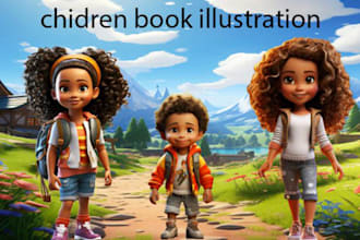 design children book illustration and cover children story book illustration