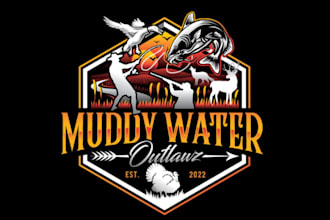 design highly military style cattle hunting logo