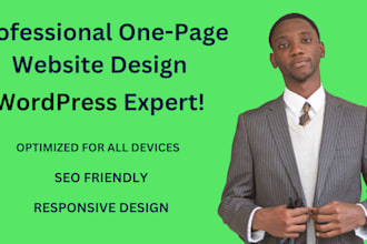 design a one page portfolio with wordpress