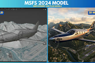 design airports, buildings, scenery, airplanes for msfs with lods
