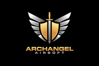 design unique archangel air soft logo