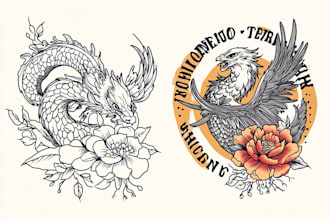 create a custom minimalist tattoo design  for you