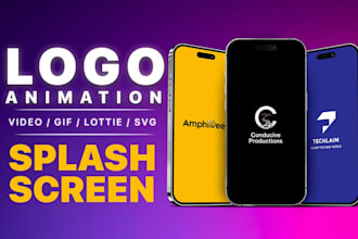 create lottie animated splash screen and custom logo for android apps