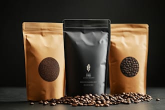 create exceptional coffee pouch and tea packaging design