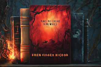 design horror book cover, sci fic cover and ebook cover