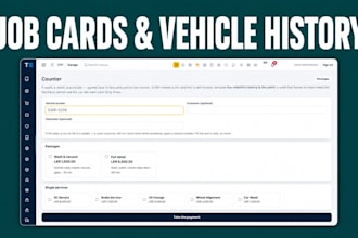 build a garage and workshop management system with job cards