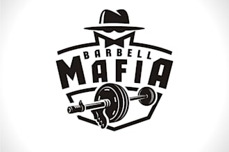 design awesome barbell mafia logo