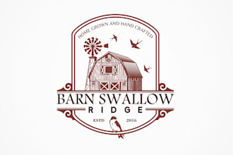 design unique barn swallow ridge logo