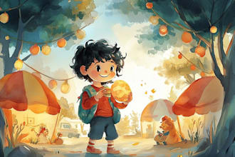 draw watercolor children book illustration, cover art, comic, christmas