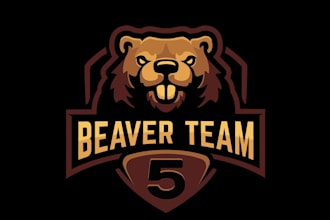 design awesome beaver team logo