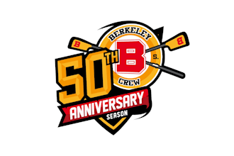 design berkeley crew 50th anniversary logo