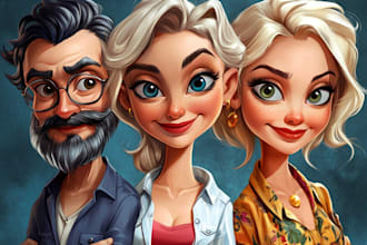 create caricature, headshot avatar and big head from photo
