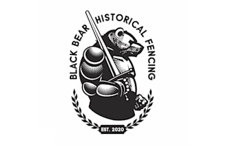 design black bear historical fencing logo