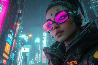 create stunning cyberpunk and otherworldly art