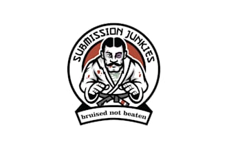 design character jiu jitsu club logo