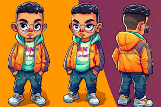 create original bright cartoon character design