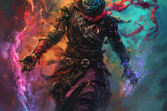 create a horror character art illustration fanart