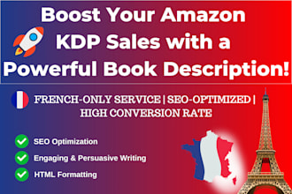 optimize your amazon KDP description in french to maximize your sales