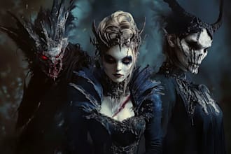 create a horror or fantasy character art