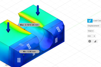 do 3d design, render, simulations, and drawing of components in fusion 360
