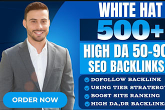 do link building SEO backlinks high da increase website traffic white hat method