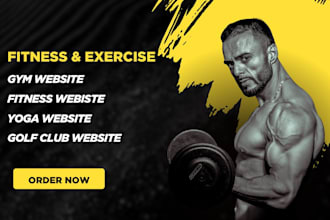 design a gym, yoga, fitness, workout sports, wellness, golf club website