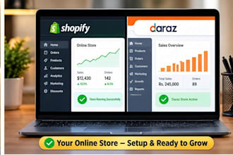 complete shopify daraz amazon store setup  expert success stories
