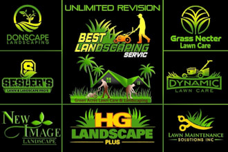 design logo for agriculture, farm, lawn care, landscape, irrigation and natural