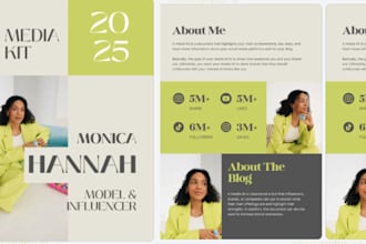 influencer kit, media kit, marketing flyer kit, speaker sheet, press kit