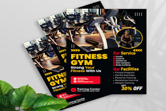 do travel flyer, fitness, health, beauty salon, gym, flyer design