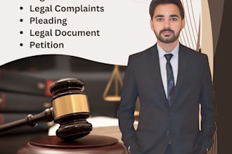 draft legal motion, legal complaint, lawsuit, legal letters