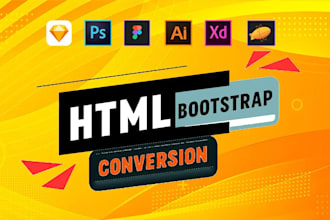 convert figma to html, xd to html, psd to html bootstrap