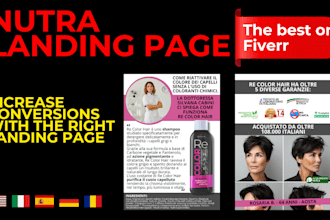 do landing pages for your nutra products high conversion