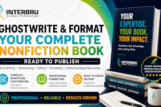 ghostwrite and format your complete nonfiction book, ready to publish