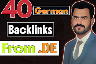 create 40 german backlinks from dot de domain for your site