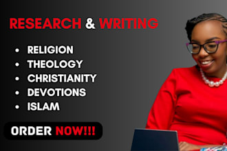 write religion articles, theology, christianity, devotions and islam case study