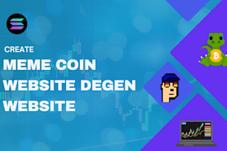 design memecoin website crypto website degen website cryptocurrency web page