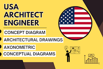 do USA stamp architectural site analysis and conceptual diagrams