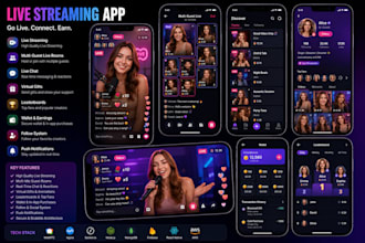 develop live streaming application same as bigo and tango