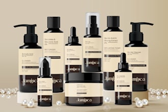 do cosmetic label design, skincare, cbd, luxury cosmetic label, packaging design