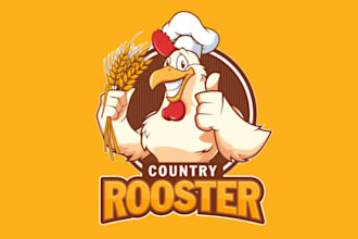 do awesome rooster logo desogn