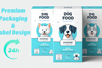 custom pet food packaging and label designs