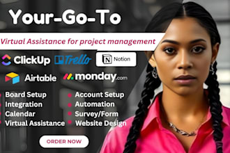 be notion clickup monday crm asana trello airtable automation virtual assistant
