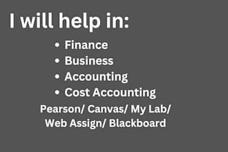 teach you finance, accounting, management accounting, and cost accounting class