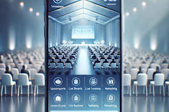 develop conference app, event app, meeting app, booking app, video streaming app