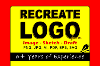 logo recreation, remade, rework, refine, reshape, cleanup, copy or clone design