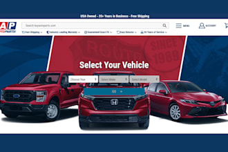 build 7 figure automotive website ymm part store car parts dropshipping store