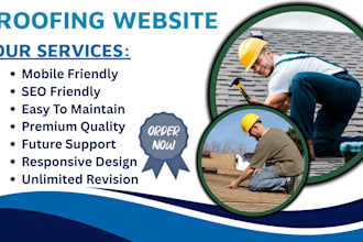 design roofing website handyman website landing page leads generation