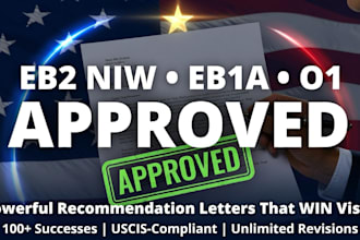write expert opinion or recommendation letter for eb2 niw eb1a o1